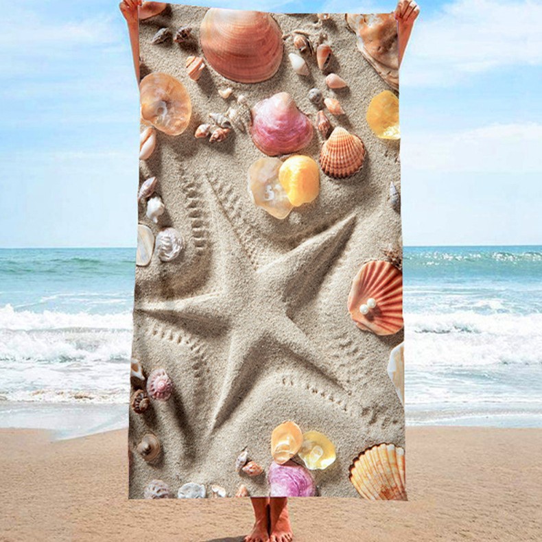 Amazon TK absorción impresión de agua toalla de playa toalla de baño de playa toalla de lana doble secado rápido microfibra al por mayor