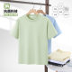 [Solona Cool] 7A Antibacterial T-shirt Men's and Women's 300G Heavy Fashion Brand Jacket Summer Five-point Sleeve Round Neck Shirt