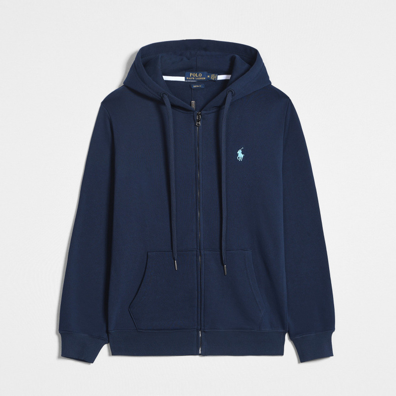 Zipper royal blue sky blue label