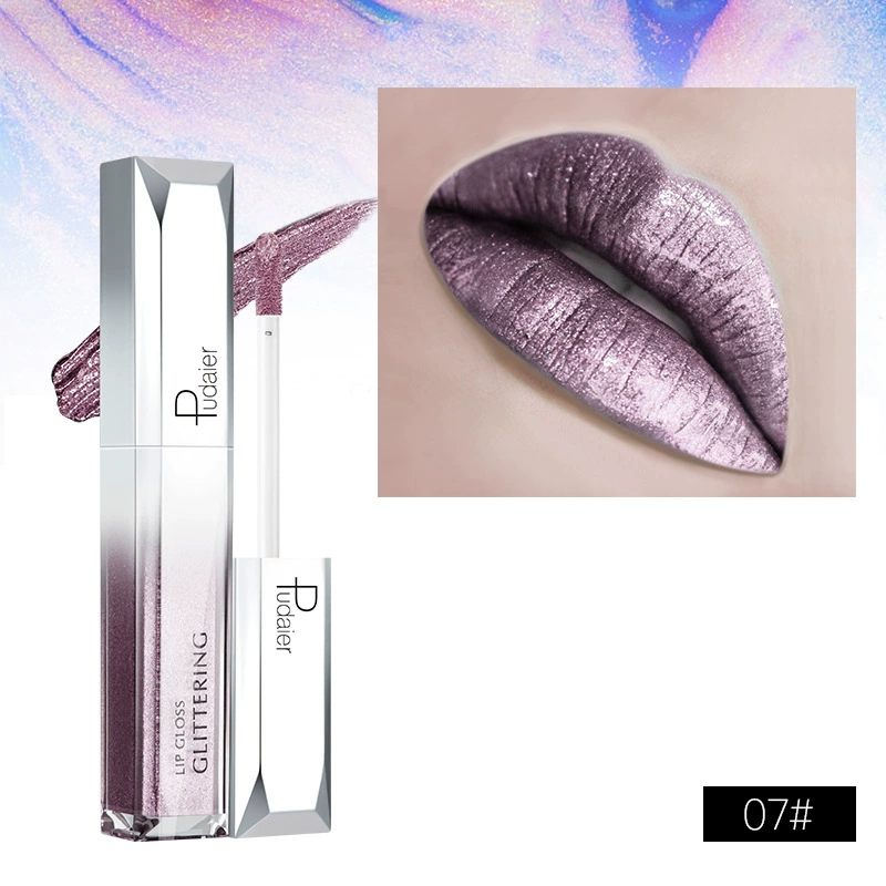Lip Gloss (Pudaier) Shimmer Pearl Nourishing, 18 Colors, Lip-Volume Enhancing, European Style