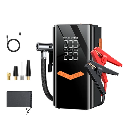 Cross-Border Best-Selling Car Air Pump, Multi-Functional Portable All-In-One Device with Power Bank, Battery Charging, and Emergency Starting Power Supply (Kempinq və səyahət) - neutral-n2-inflatable-emergency-all-in-one-machine-6000-mah-universal-clamp