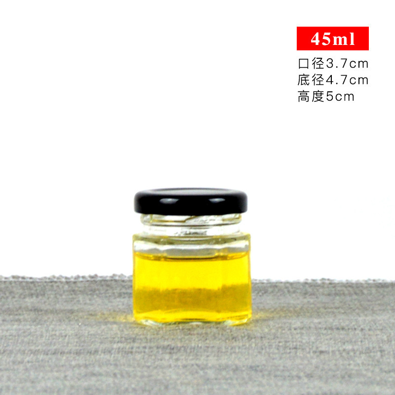 六棱玻璃瓶现货六角蜂蜜瓶子一斤酱菜瓶罐头瓶可蒸煮果酱燕窝瓶|undefined