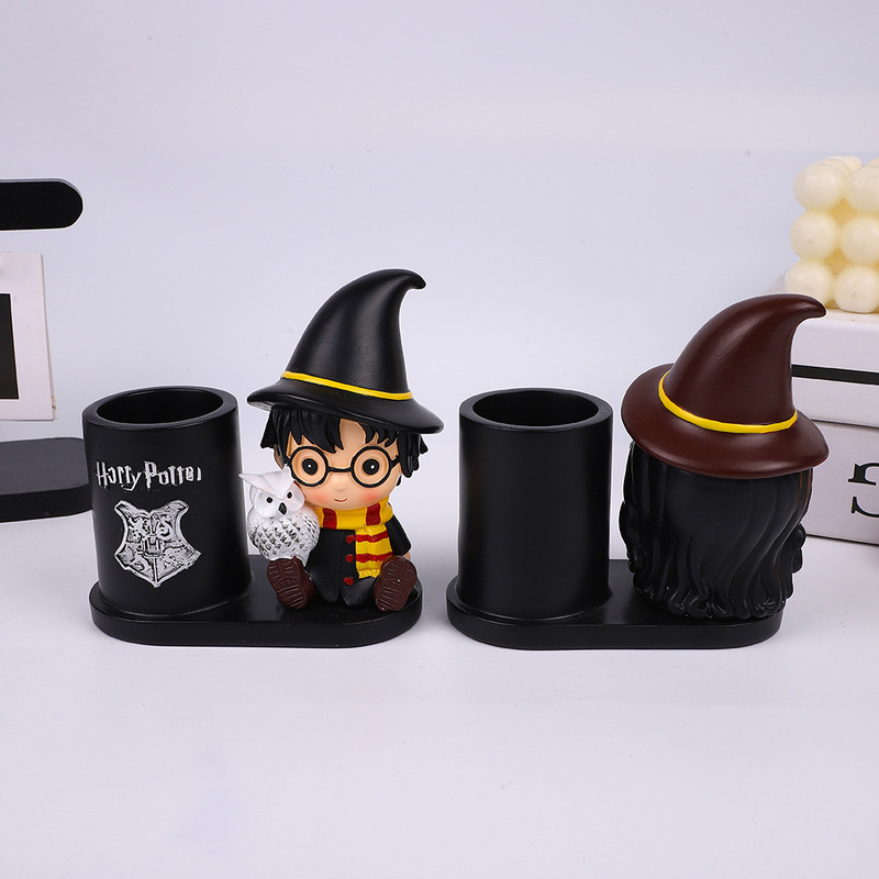 ハリー・ポッター創意筆立てデスクトップ文房具収納周辺金属レトロ置物入学シーズン誕生日プレゼント|undefined