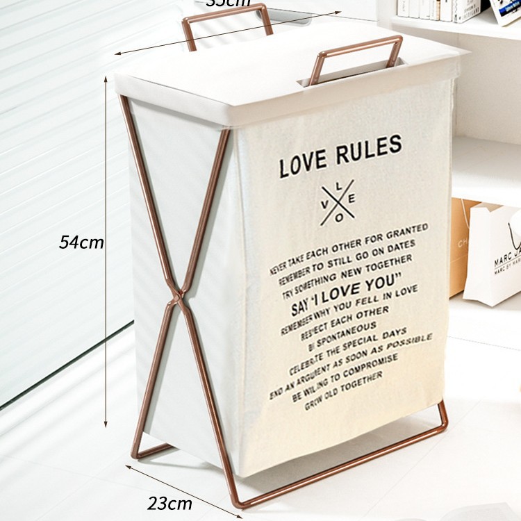 Cesta Plegable para Ropa Sucia, de Algodón y Lino, para Dormitorio