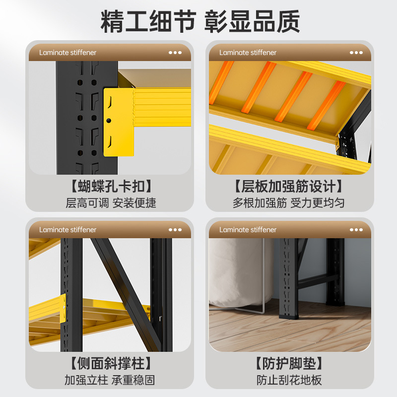 家用多层货架置物架仓库超市落地展示架阳台花房地下室加厚储物架|undefined