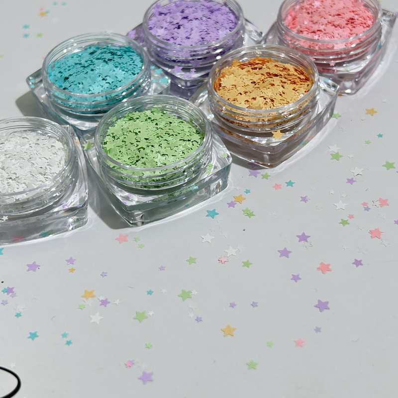 Mixed Sizes of Sequins, Macarons, Hearts, Stars, Mini Nail Art Accessories, Nail Patch Materials, Cross-Border Hot Sales