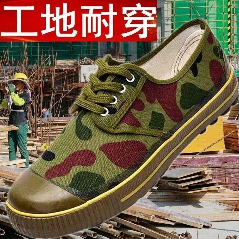 Высокие туфли для освобождения, парусиновые туфли для охраны труда, мужские желтые резиновые туфли, женские износостойкие, нескользящие рабочие туфли на стройке, сельскохозяйственная обувь.