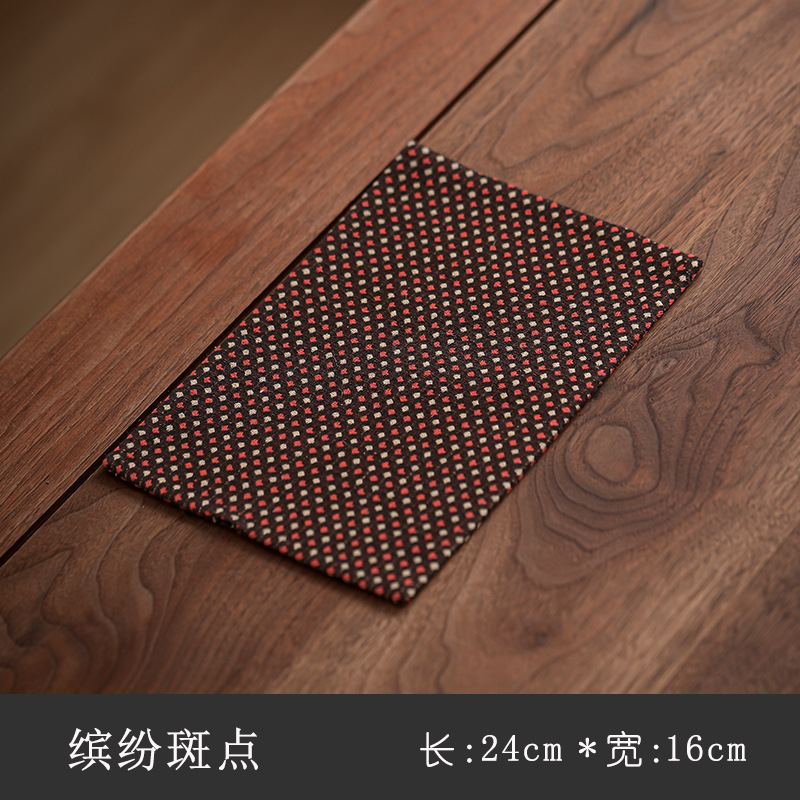 Mesa de té tela aislante de calor impermeable mesa de burbuja seca Zen de alta gama ligera y lujosa simple almohadilla de té doble cara