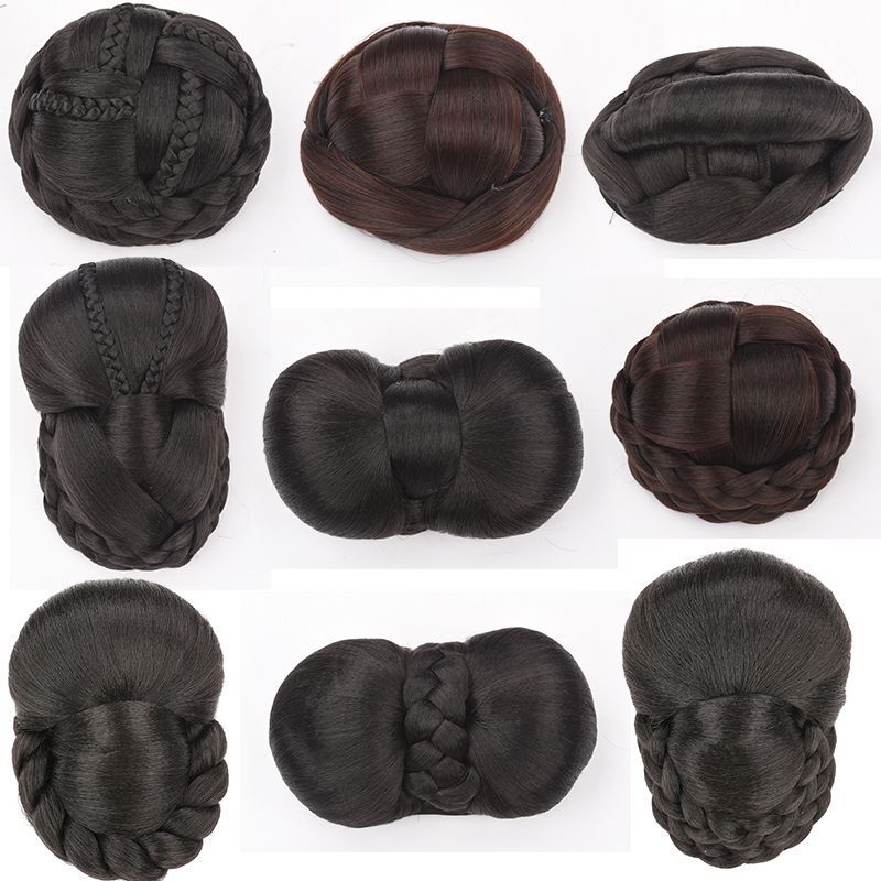 Ancient Costume Wig Hair Bun Hanfu Performance Back of the Head Bun Ancient Style Bride Style Xiuhe Hair Pad
