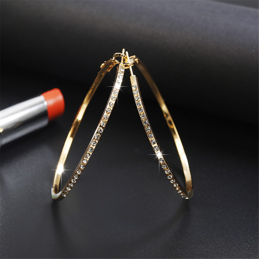 Gold Hollow Hoop Earrings
