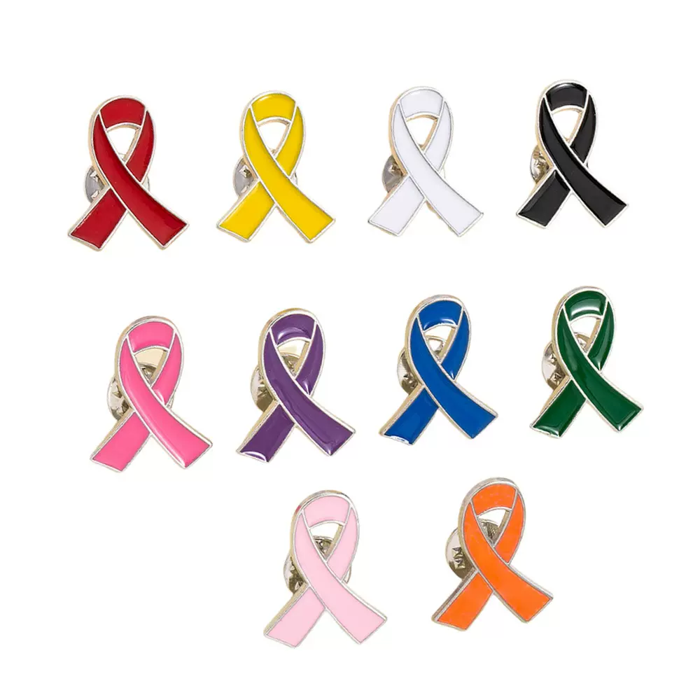 爱心红丝带标识胸针艾滋徽章合金滴油HIV国际符号公益活动宣传标