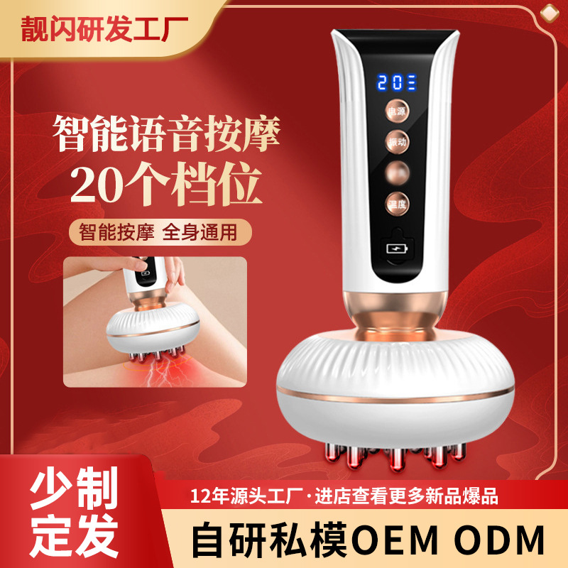 Cross-Border Source Factory Massage Brush Massager Micro-Current Massager Home Beauty Device