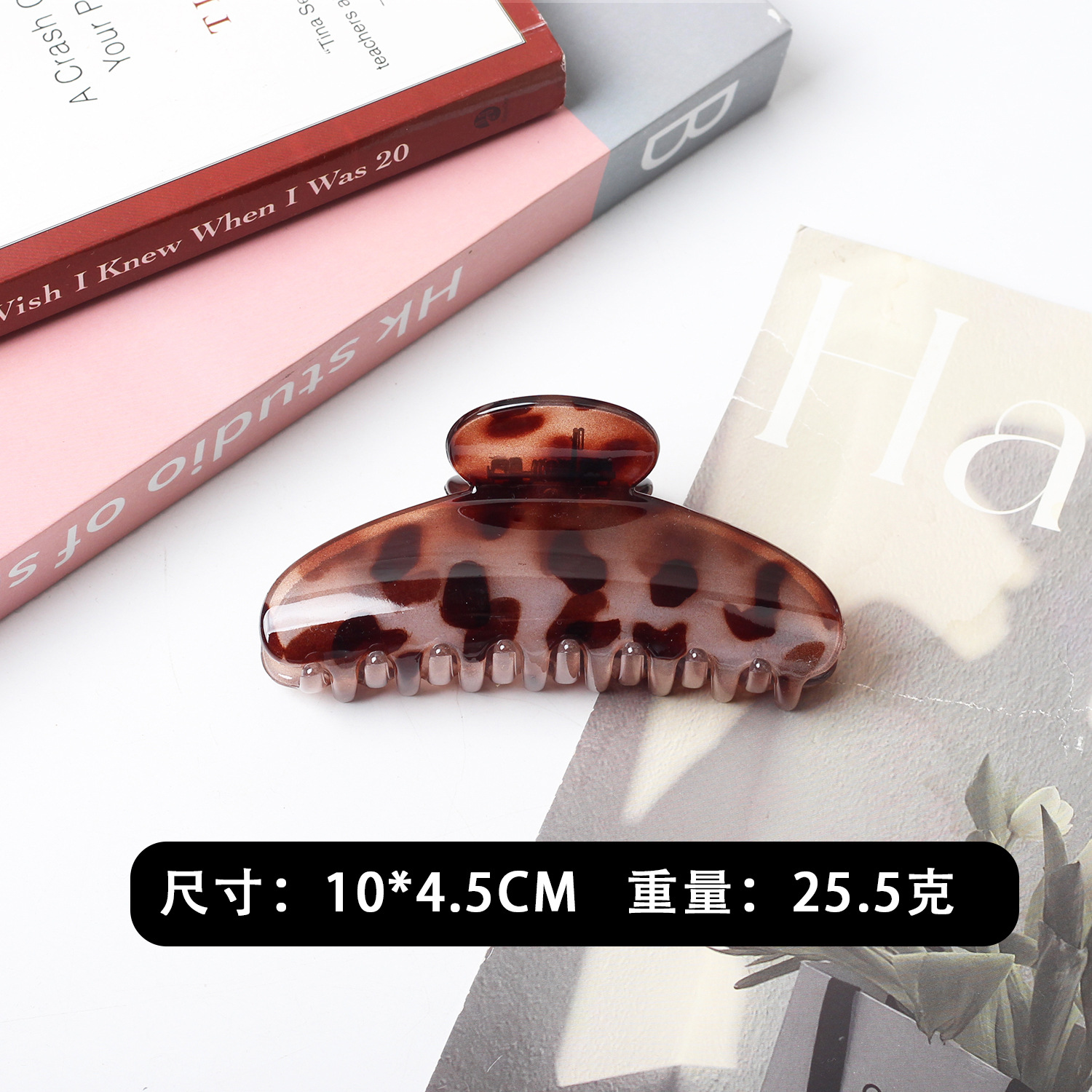 Pinza de pelo grande con un toque de alta gama, pinza de pelo semicircular brillante para mujer, ideal para peinados recogidos, accesorio para el cabello tipo pinza de tiburón, venta al por mayor.