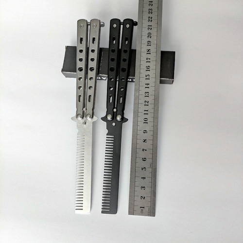 Butterfly practice knife CS:GO training knife butterfly comb unsharpened flick knife game knife folding knife toy knife