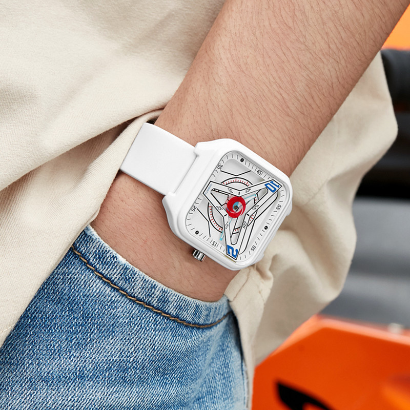 Libofu Fashion Women's Watch reloj de moda reloj fresco impermeable banda de silicona para hombres y mujeres reloj cuadrado reloj casual