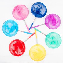 新款伸缩杆渔网抄网夏季捞鱼网儿童款便于收纳捉蝴蝶小鱼沙滩玩具