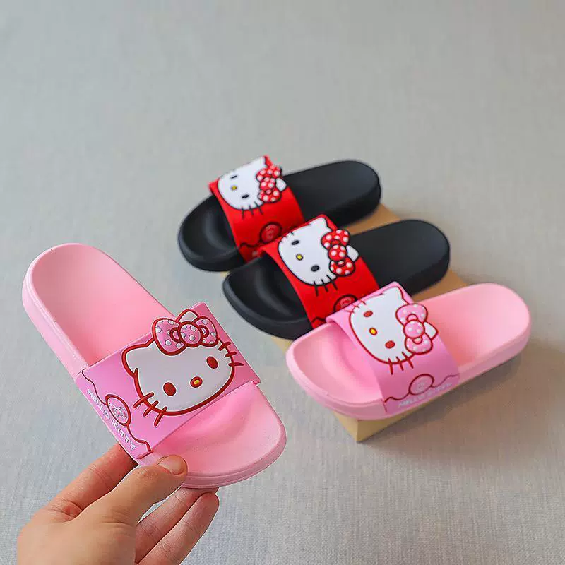HELLO KITTY/凯蒂猫夏季软底防滑亲子拖鞋外穿家居学生凉拖鞋批发