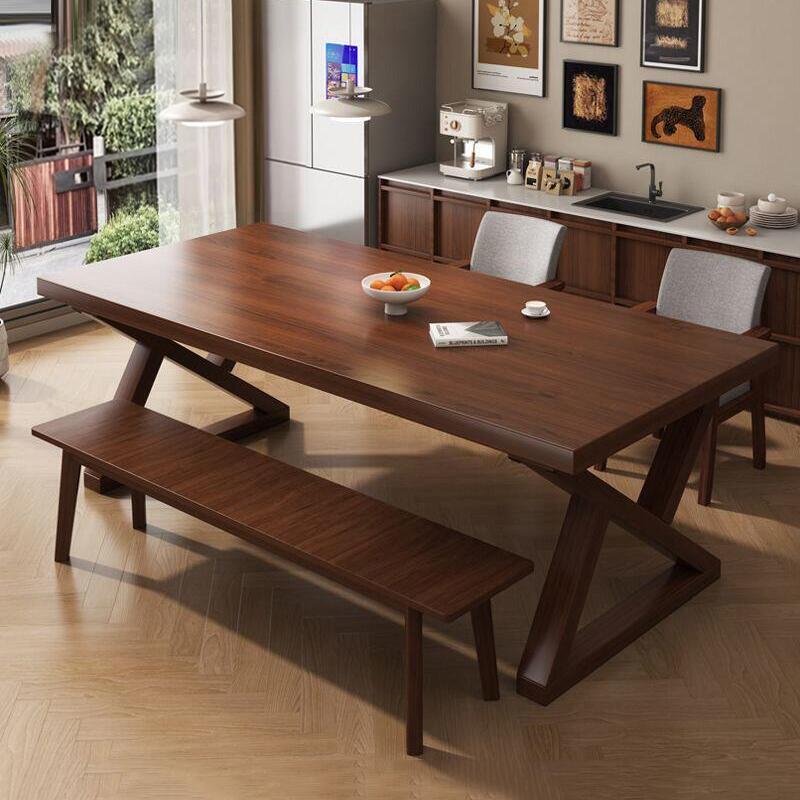 Dining Table for Home Small Apartment Dining Table Modern Simple 2025 New Living Room Rectangular Large Table Dining Chair Combination