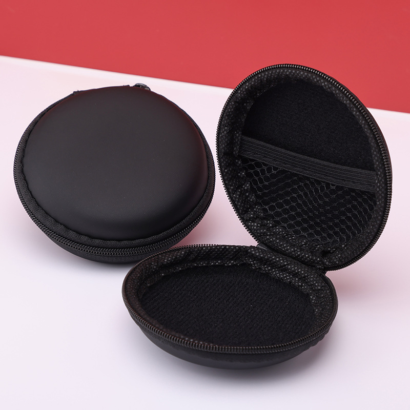 eva包中性耳机包圆形便携耳机收纳盒数据线包装盒数码产品收纳