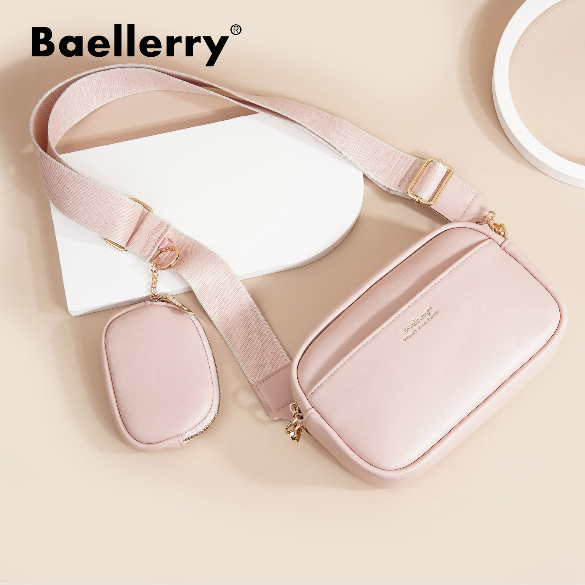 新款女士子母零钱包大容量单肩包女包休闲手机包斜挎包小包包女