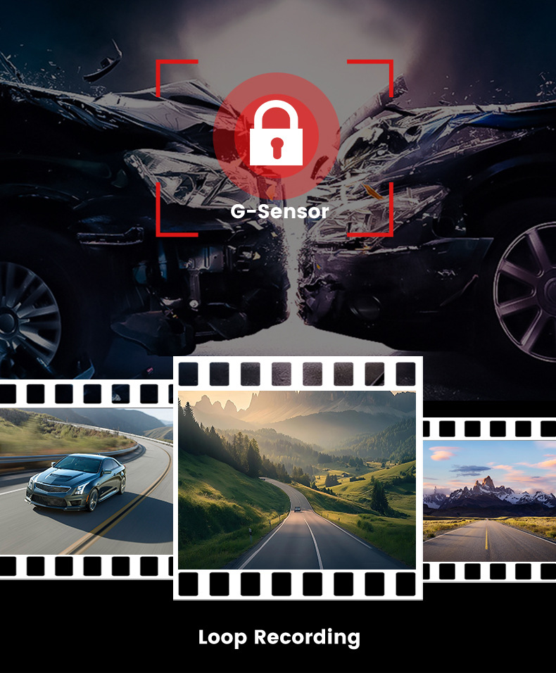 New 3.2inch Hd 4K+1080P Driving Recorder Front and Rear Dual Recording Night Vision Hd Car Recorder Wif