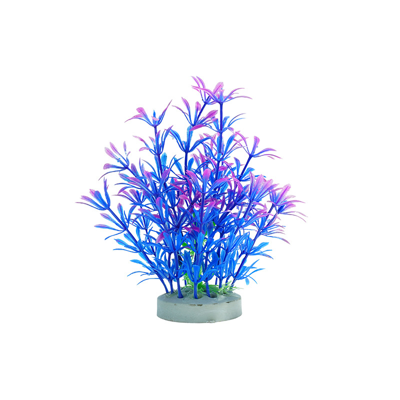 Exclusivo transfronterizo para simulación de montones de plantas acuáticas 10cm de césped de plástico flores decorativas y peceras paisajismo suministros de flores falsas agua de simulación