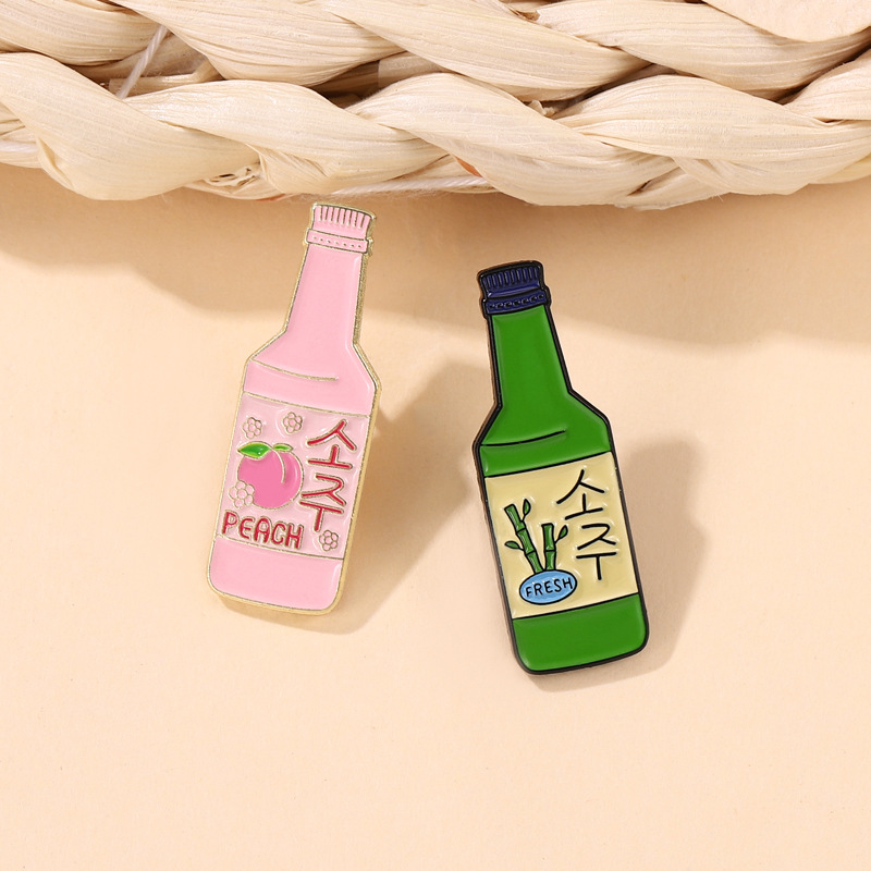 Fashion Pin Wine Bottle Alloy Plating Unisex Brooches display picture 3