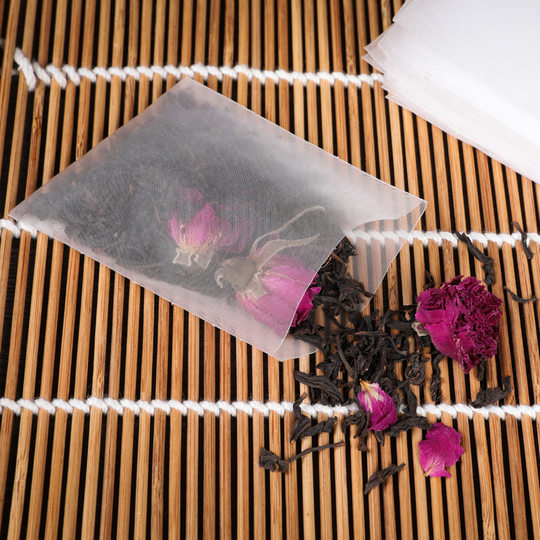 Factory supply food grade nylon bag filter tea bag transparent triangle bag wireless label filter tea bag