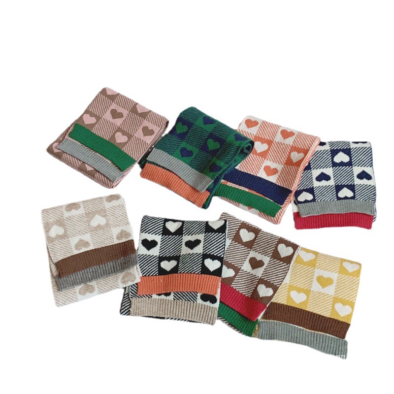 Brand children's knitted scarf