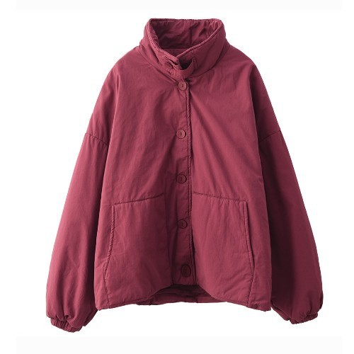 夹棉棉衣 2025冬季新款 保暖立领加厚外套女复古文艺纯色棉服8113|undefined