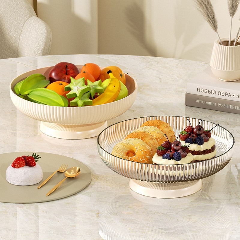 Sala de estar doméstica 2024 nueva mesa de té de alto valor, bandeja de frutas, bandeja de frutas secas de alta calidad, bandeja de drenaje de lujo ligera