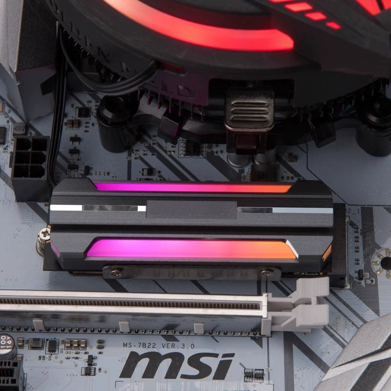 Радиатор для M.2 твердотельного накопителя SSD2280 ARGB Phantom M2, полностью алюминиевый радиатор охлаждения NVMe, тонкая пластина, броня-накладка