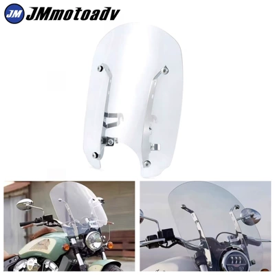 Suitable for Indian Scout Light Cavalry, front windshield, transparent windscreen, thickened 4.2MM windshield, 2016-2024 models