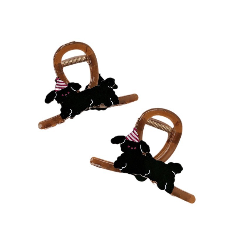 Cute y lindo cachorro clip de cabello para mujeres 2024 nuevo clip de cabello de alto nivel de capilla de pescado clip de cabello de cabeza posterior