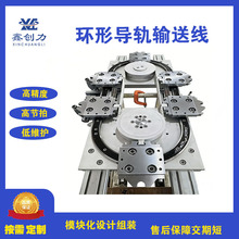 矩形环形导轨链条式导轨椭圆形滚轮循环输送线生产线圆弧导轨厂家