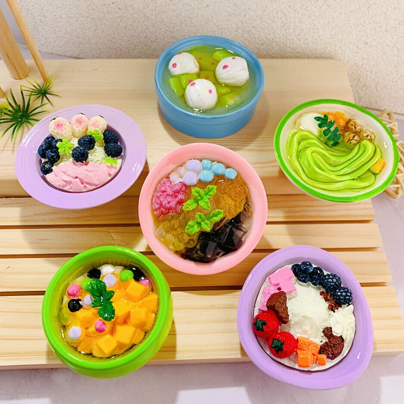 夏日冰爽甜品系列仿真食玩冰箱贴树脂DIY冰箱贴配件厂家直销批发