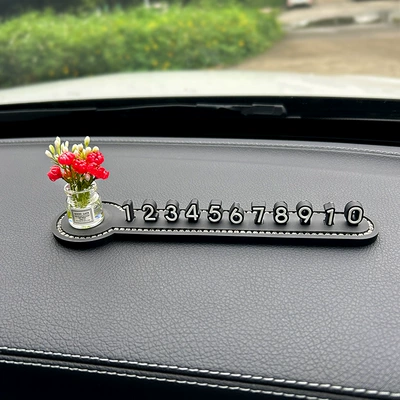 temporary parking plate mobile car: Nömrəli dayanma kartı - red-jasmine-three-dimensional-parking-sign-free-traceless-glue