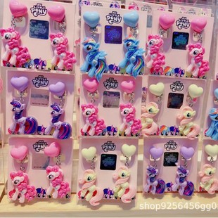 Genuine authorized pony Polly children's ear clip children's rotating ring children's cute jewelry earrings gifts wholesale
