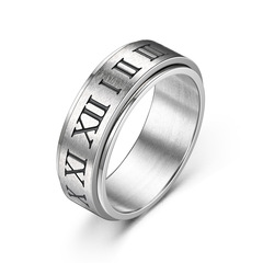 2022 Cross-border source manufacturer of Roman numeral rotatable rings exclusively for niche stress relief and anti-anxiety castings