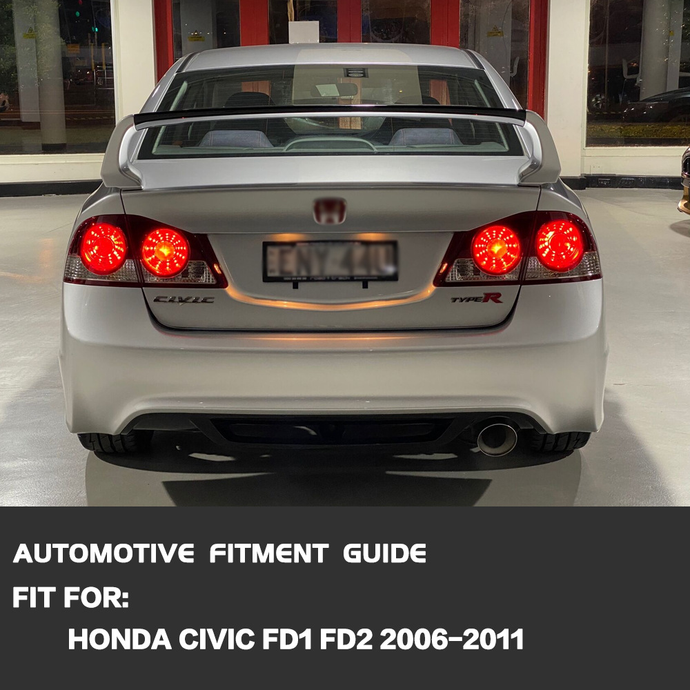Suitable for 06-11 Honda Civic/Ciimo Fd1/Fd2 Tail Light Semi-Assembly Brake Light Turn Signal Cover Housing