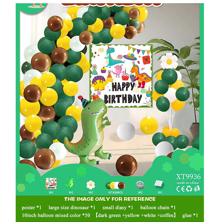 Fiesta de cumpleaños redonda escena diseño decorativo globo traje de juguete para niños globo de aluminio letras y números