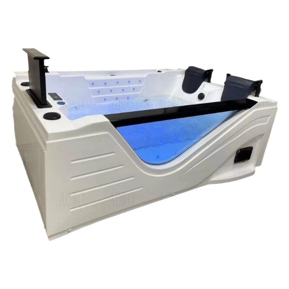 Acrílico lujoso jacuzzi para parejas villa hotel gran bañera colorida temperatura constante 1,95 metros tamaño grande