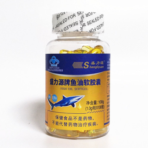 Shengliyuan Brand Fish Oil Soft Capsules, Cod Liver Oil, Blue Hat Health Food Fast Live Streaming Supply Source, One Piece Drop Shipping