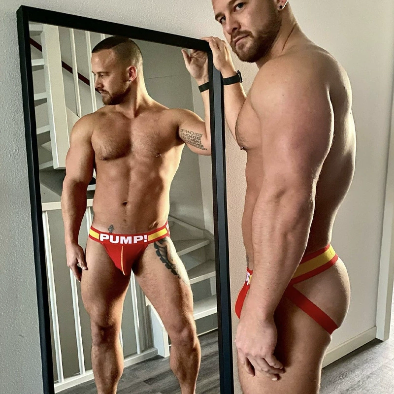 КУП underwear сексуальные ягодицы свободная стринги хлопок низкая талия Gstring сексуальный бикини двойная стропа гей