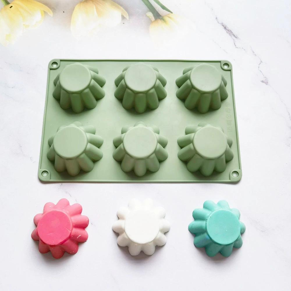 Силиконовые 6 даже цветок яйцо терпкий шоколадная форма DIY торт кубик льда бисквитный торт ручной работы форма для выпечки 268