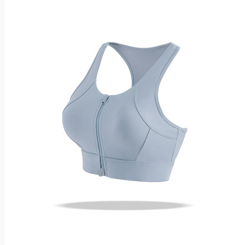 New front zipper quick-drying sports bra for women summer push-up beautiful back yoga bra gym running vest