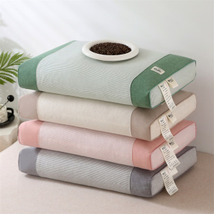 Pure Cotton Buckwheat Shell Pillow Single Dormitory Pillow Core Pure Cotton with Pillowcase Cervical Spine Protection Buckwheat Skin Single Pillow Core