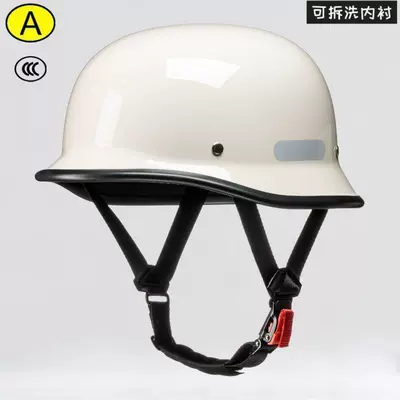 Motosiklet kaskı (dəbilqə) – half helmet - milky-white-free-face-towel-m55-56cm