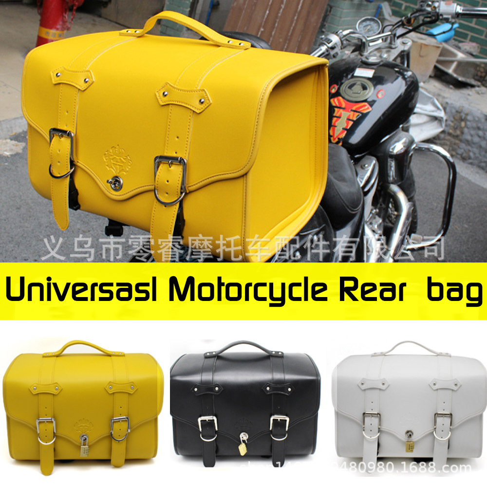 Motorcycle Rear Tail Box Organizer Large Capacity Motorcycle Tail Box Rear Pouch Storage Bag