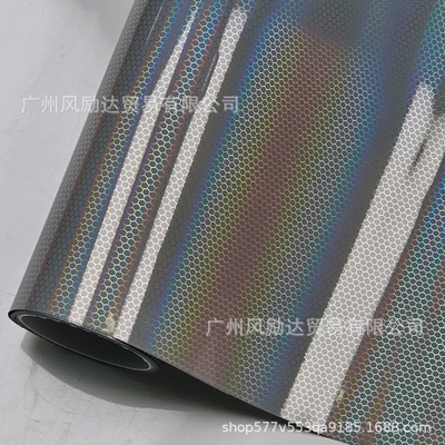 Auto Color Change Film — Trim Glossy Black Red Silver - pet-laser-honeycomb-light-gray-30cm30cm